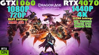 GTX 1060 - RTX 4070 ~ Dragon Age: The Veilguard | 720P, 1080P, 1440P & 4K Performance Test