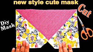 Very Easy New Style Cute Mask - Face Mask Sewing Tutorial - New Pattern Mask - No Fog On Glasses