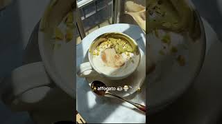 Affogato with pistachio cream