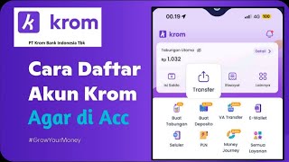 Cara Daftar Krom Bank digital Terbaru | Cara Buka Tabung Krom Bank | Aplikasi Krom Bank digital