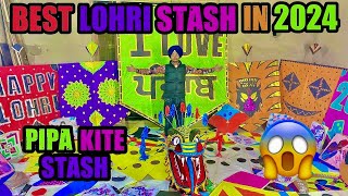 Best Lohri Stash in 2024 🔥 | Biggest Lohri 2024 Kite Stash | Pipa kite stash in Amritsar😱#lohri