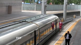 Bullet Train -- 300 km/hr between Beijing and Wuhan, China