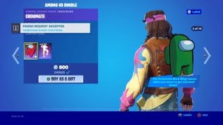 Buying The Among Us Bundle In Fortnite