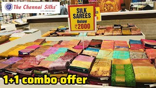 Chennai silks Diwali 🎇🪔 Silk sarees 1+1 combo collection/3 pc combo silk saree