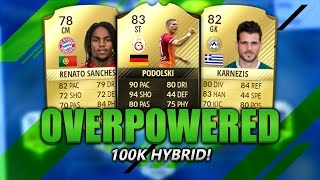 FIFA 17 OVERPOWERED 100K HYBRID SQUAD BUILDER! FT. RENATO SANCHES AND A FIRST OWNER IF PODOLSKI!