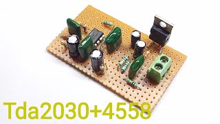 Make Tda2030+4558Ic Circuit Board// Amplifier And Bass Booster Circuit