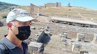 Valeria, ciudad Romana. viajar en moto por la Historia.