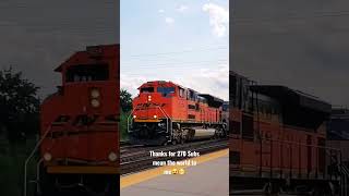 NS 880 with BNSF 9604 with @Hunter Rail Productions As it for be 270 Subs Shorts