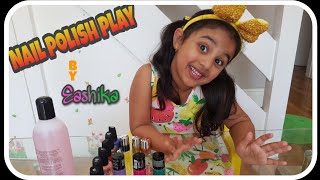 Nail polish challenge |  Rainbow colour collection of Eashika Nail polishes and play |