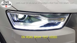 EVO Visibility : 2016 Audi Q3 Bi-Xenon Projector Lens Upgrade - On Road Beam Testing