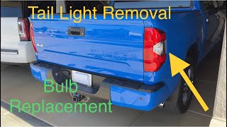 Tail light removal, Bulb replacement Toyota Tundra & most trucks. Brake light, Turn signal, Reverse