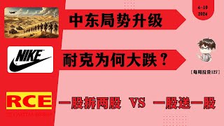 1.中东局势升级 2.耐克大跌？3.RCECAP  一股送一股，每周投资129