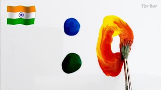 How to make Indian flag? 🇮🇳 Paint mixing 🎨। Color mixing tutorial। Art video।