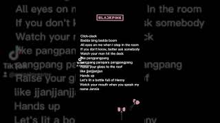 Boombayah Jennie rap lyrics English #shorts