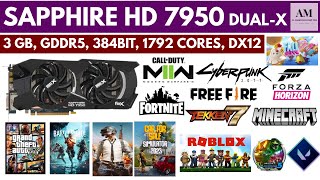 SAPPHIRE HD 7950 [ 3GB, GDDR5, 384 BIT, DX 12 ] GAMEPLAY, GTA5, FREEFIRE, PUBG, TEKKEN7, .....