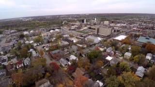 Downtown Lafayette, Indiana from Above (4K)