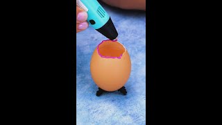 Simple Egg Turns into a Magical Pet Spoon🤩 #shorts #art #chess #epoxyresin #3dpen #pets #petshacks