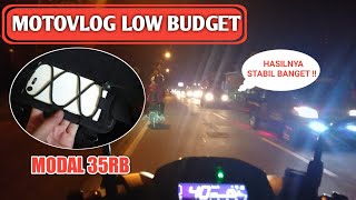 MOTOVLOG MURAH MODAL HP, HOLDER HP ANTI JATUH HASILNYA STABIL BANGET