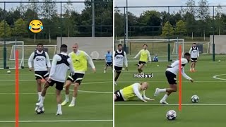 Erling Haaland is destroyed by Riyad Mahrez !!😂😂