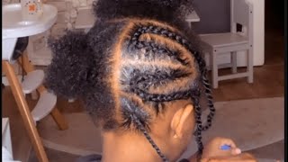 Simple Natural hair hairstyle / Kids hair tutorial 🤩