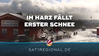 Erster Schnee fällt im Harz