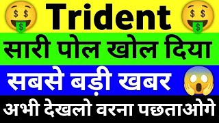 Trident Share Latest News | Trident Share Price | Trident Share Analysis |Trident Share News #stocks