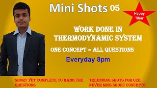 work done in Thermodynamic processes #cee #Mini Shots 5