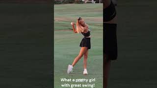 So pretty girl's golf swing! who is she? #beautiful #golf #shorts