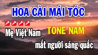 Karaoke Hoa Cài Mái Tóc Tone Nam Thành Lý Organ