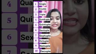 Learn The Terms Single, double, triple, #spokenenglish #learnenglish #shortvideo