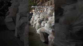 Mountains of garbage on the streets of New York #subscribe #travel #newyork