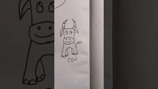 How to draw cow 🐄  with Number............5 #draw #cow #shorts #reels #vairal #trending #love