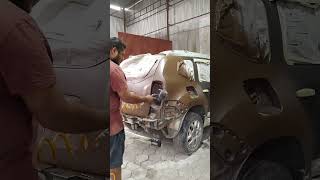 Undercoat spraying Renault Duster..#dentingpainting #renault #restoration #cars #trending #goviral