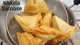 हलवाई जैसे खस्ता समोसे कैसे बनाएं | how to make khasta Samosa Recipe | Khasta Samosa kaise Banta he