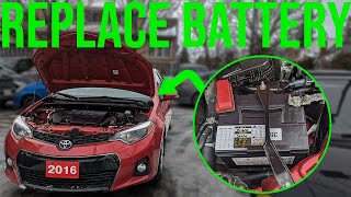 How to [EASILY] Replace the Battery - Toyota Corolla (2014-2018)