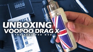 Unboxing VOOPOO DRAG X Silver Knight POD MOD with BLACKCELL Battery 3100mAh | ASMR