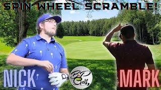 SPIN WHEEL SCRAMBLE CHALLENGE! | Rough Golf Round.. but fun day overall!