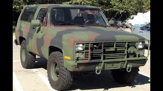 1986 Chevy Blazer US Army   CUCV  M1009, 6.2 L diesel