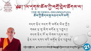 Day-21 The Buddha-Dhammapada  ཆོས་ཀྱི་ཚིགས་སུ་བཅད་པའི་མདོ། དཀའ་ཆེན་ཚུལ་ཁྲིམས། ལ་དྭགས་ཀྱི་སྐད།