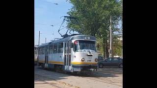 Tatra T4R 3361 pe linia 19. #bucharest #tram #tatra #greenmobility #oldtram #50years.