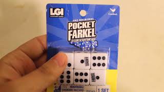 UNBOXiNG  REViEW OF POCKET FARKEL DiCE'S GAME PT 1 OF 2.