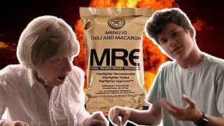 Taste Testing A Military MRE Ft. My Grandma!