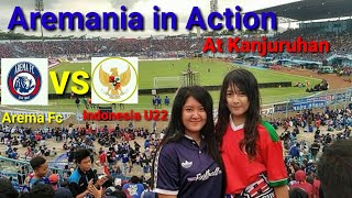 Aremania In Action at Kanjuruhan Stadium! Arema fc Vs Indonesia U22