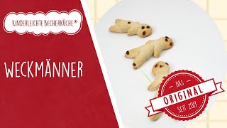 Rezept Weckmänner - Weckmänner backen mit Kindern - Kinderleichte Becherküche