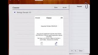 #03 IDOCEO sur IPAD Importer des classes manuellement ou automatiquement