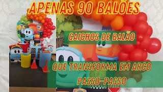 COMO FAZER CACHOS DE BALÃO QUE TRANSFORMA EM UM ARCO COM APENAS 95 Balões 🎈#pegueemonte