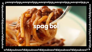 Spag Bol | #DidYouKnow | #LearnOnTikTok