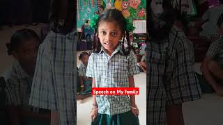 English speech on My family /First std kid/Government school