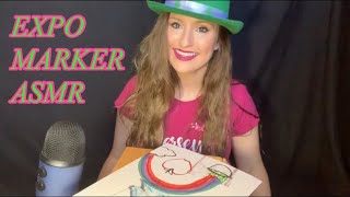 ASMR | DRAWING WITH EXPO MARKERS & SHARPIES | TINGLES GALORE 🍀