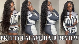 40” Luscious 13x4 FULL FRONTAL Thick DeepWave Wig Review & Styling | PRETTY PALACE HAIR |Simply Cinn